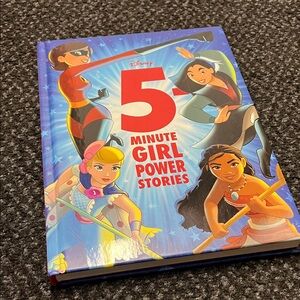 ⭐️3/$20 Disney 5-Minute Girl Power Stories Book with Blue and Red Cover